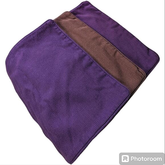 Crate&Barrel Henley Pillow Covers Thick Cotton Zip Off Set of 3 - Picture 1 of 11